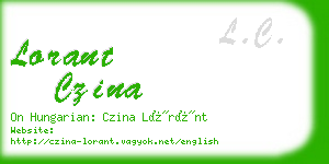 lorant czina business card